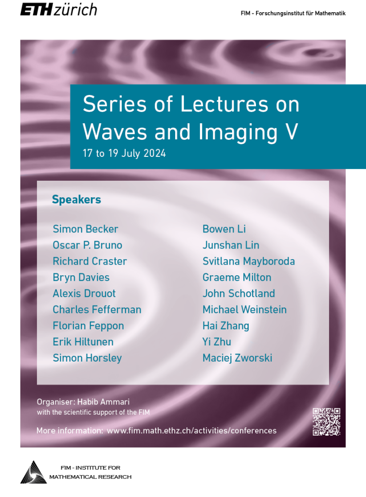 Vergrösserte Ansicht: Konferenzposter Series of Lectures on Waves and Imaging V