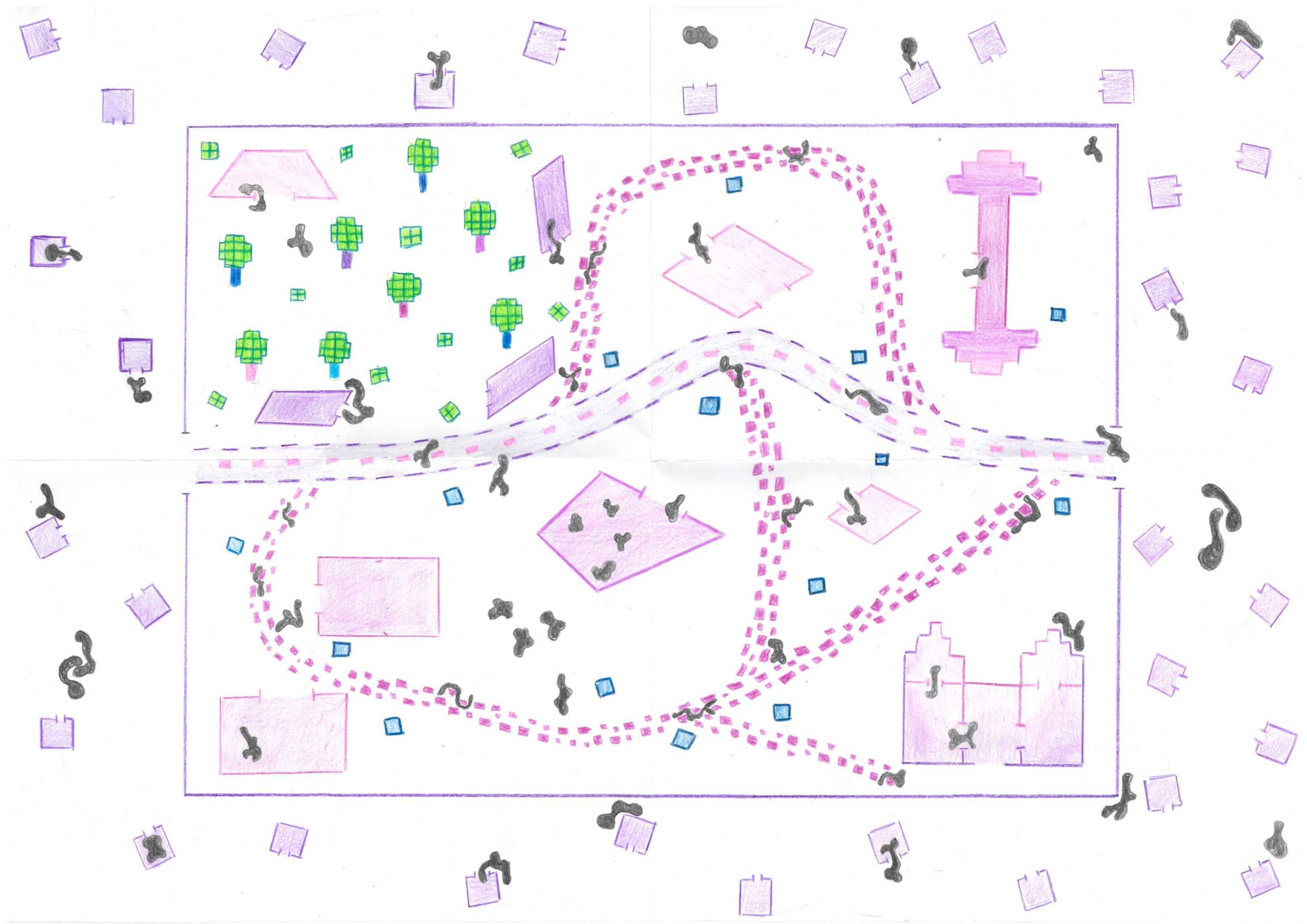 Vergrösserte Ansicht: Stadtplan Purple Square