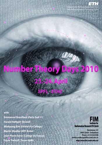 Enlarged view: Poster Number Theory Days 2010