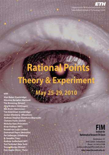 Enlarged view: Poster Rational Points - Theory and Experiment