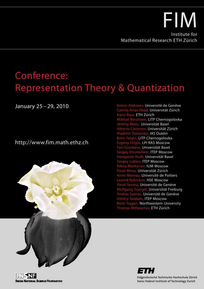 Enlarged view: Poster Representation Theory and Quantization