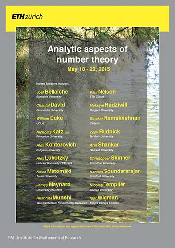 Enlarged view: Conference poster "Analytic aspects of number theory"