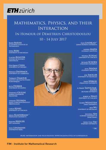 Enlarged view: Poster Conference in Honour of Demetrios Christodoulou