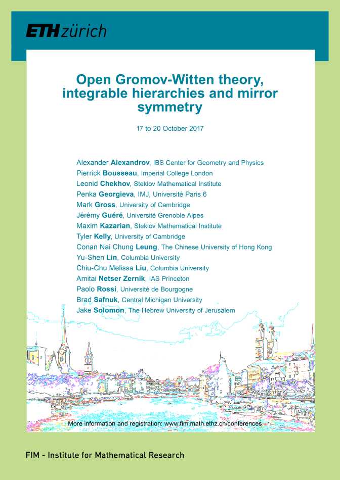 Enlarged view: Poster Workshop Open Gromov-Witten Theory