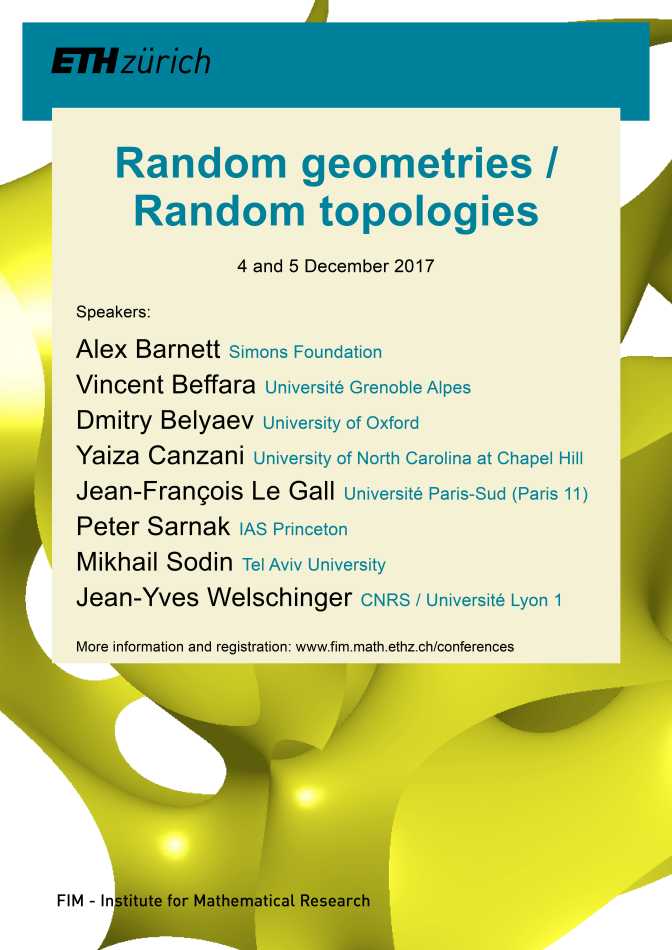 Enlarged view: Poster "Random geometries / Random topologies"