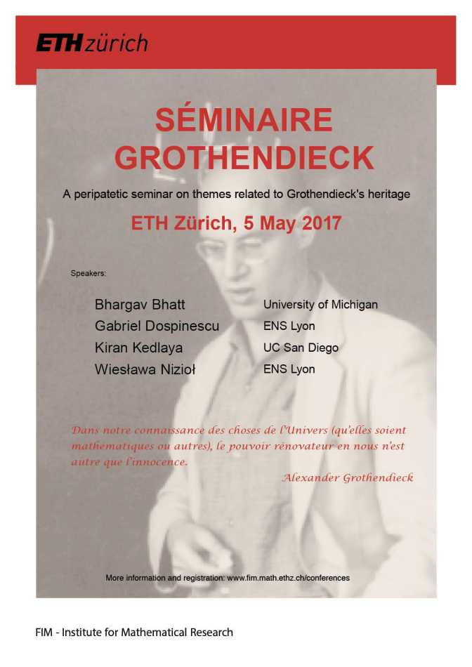Enlarged view: Poster Séminaire Grothendieck
