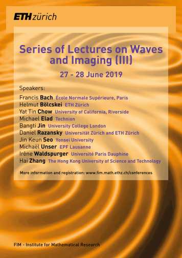 Enlarged view: Poster Series of Lectures on Waves and Imaging (III)