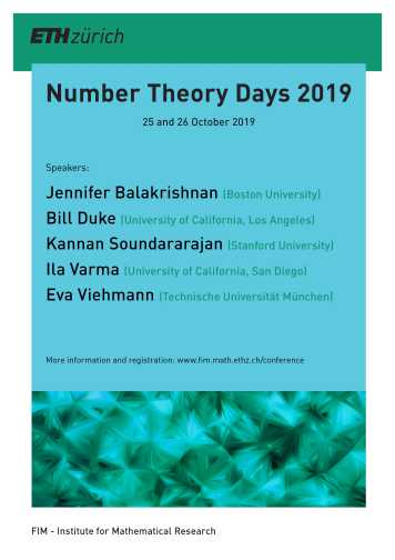 Enlarged view: Poster Number Theory Days 2019