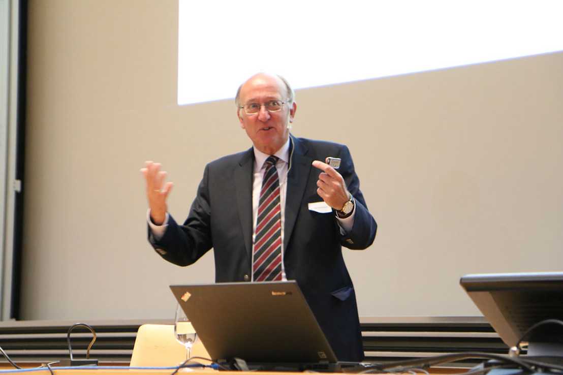 Enlarged view: Paul Embrechts giving the introduction at the Risk Day 2014