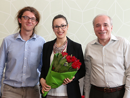 Enlarged view: Nicoletta Gabrielli together with her referees.