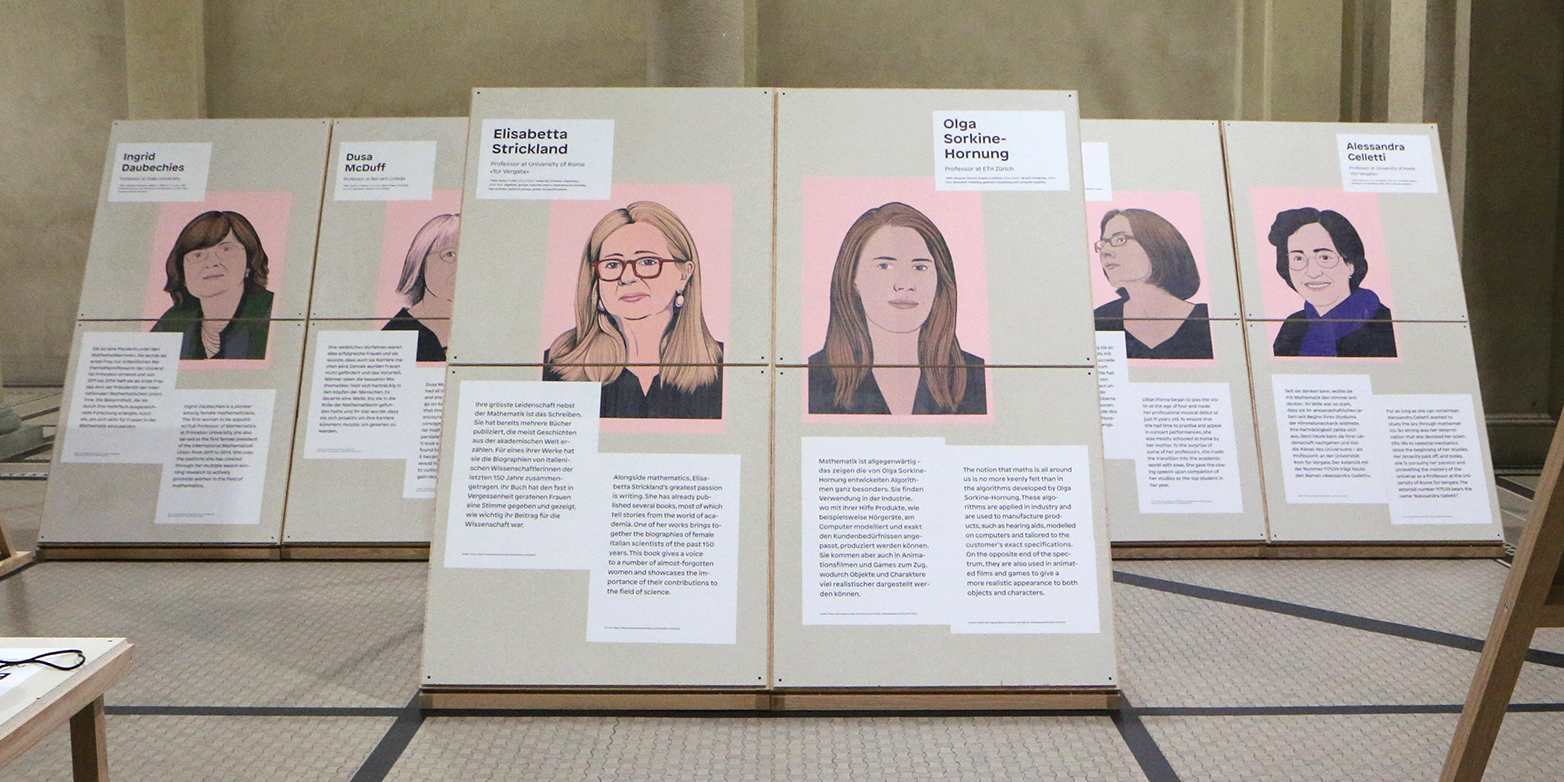 goMATH 2019 portraits of female mathematicians