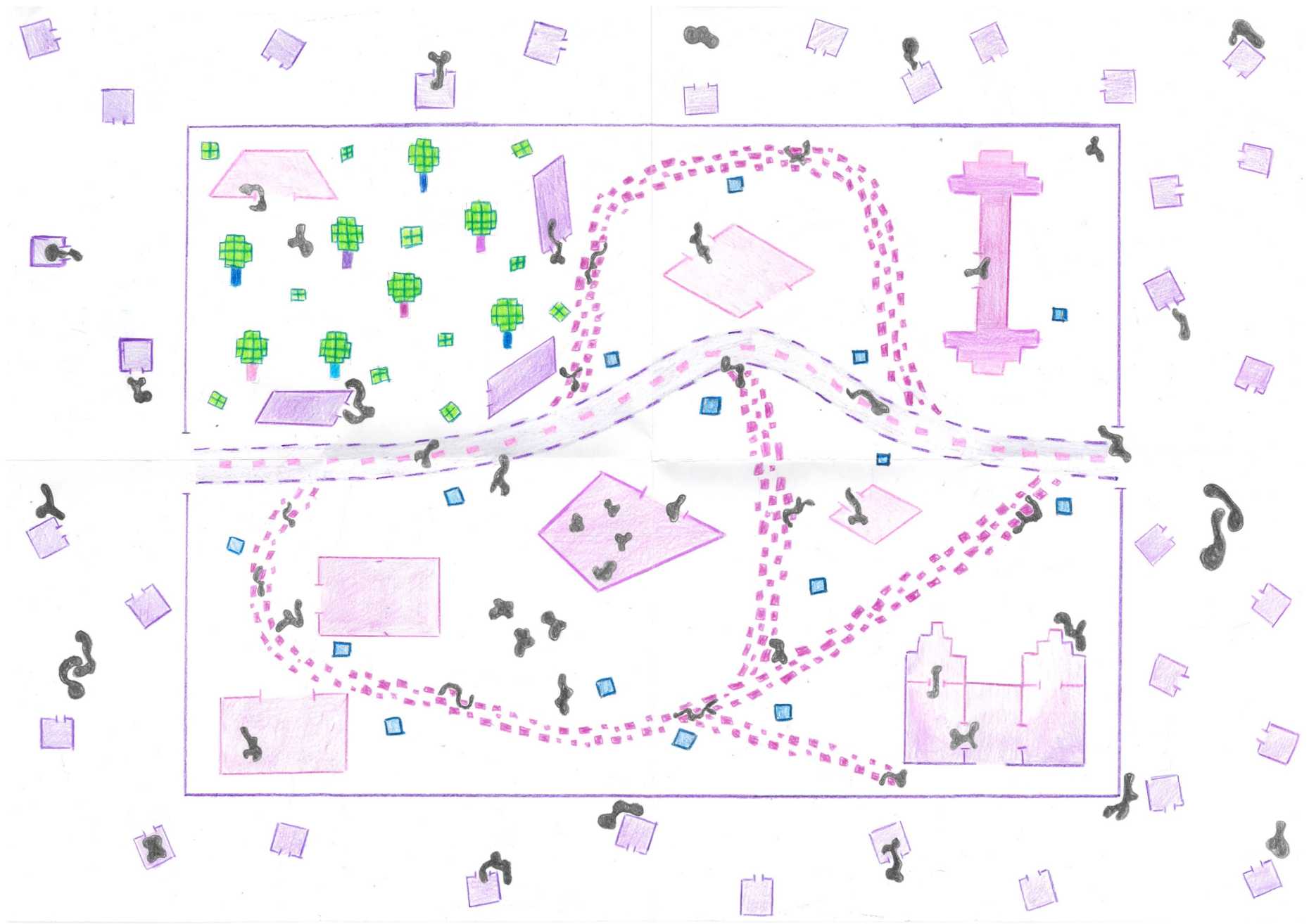 Enlarged view: Stadtplan Purple Square